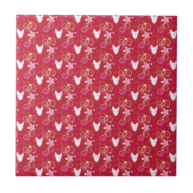 Confetti Diamond Bull Terrier Tile (Front)