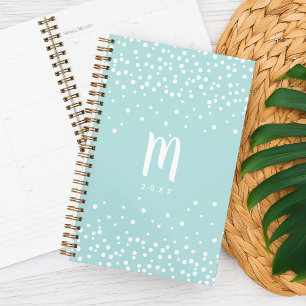 Confetti Dots Monogram Planner   Sea