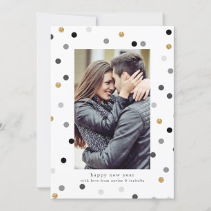 Confetti Dots New Year Holiday Card
