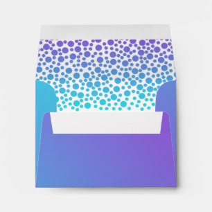Confetti Dots Purple Teal Return Address RSVP A2 Envelopes