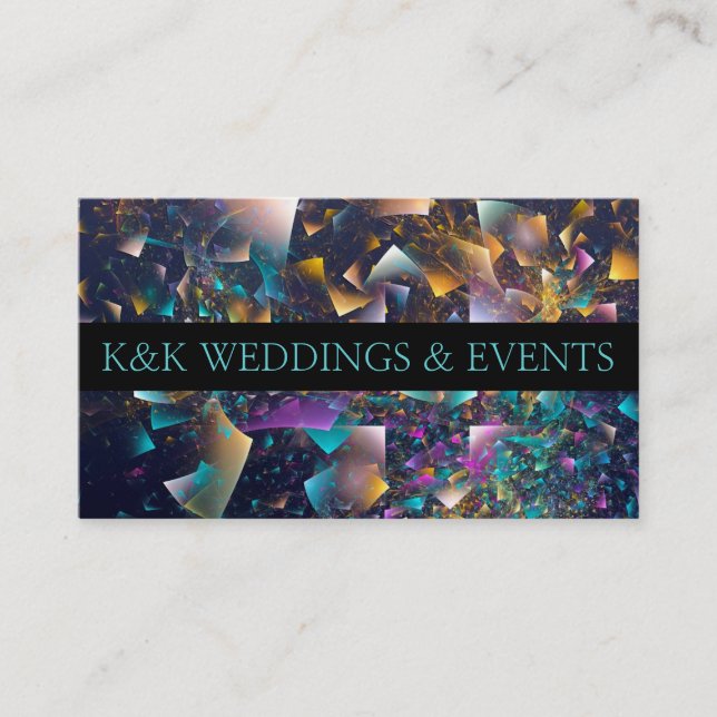 Confetti Event Party Planner Weddings Business Card (Front)