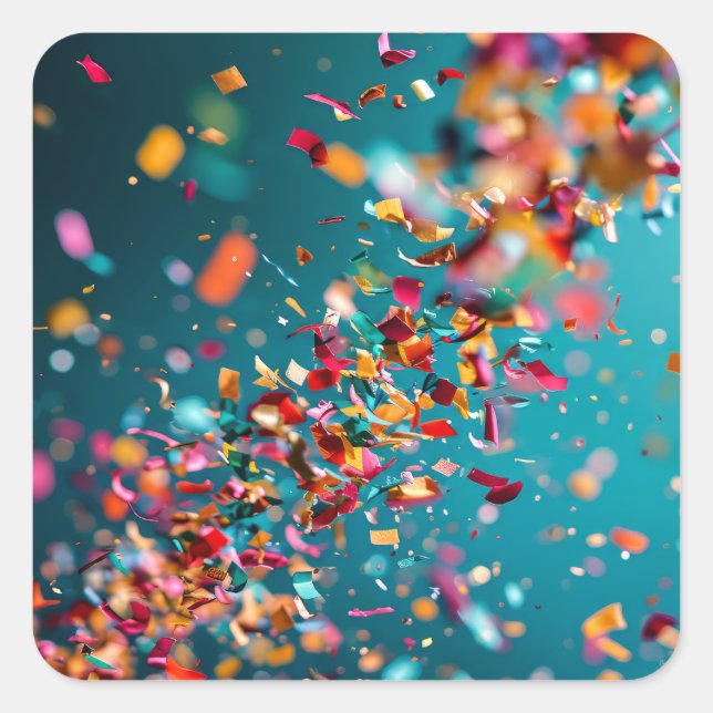 Confetti Explosion Square Sticker (Front)