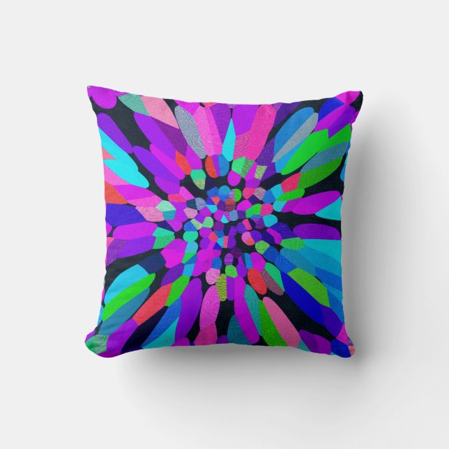 Confetti Flower Purple Cushion (Front)