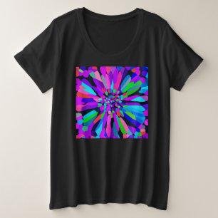 Confetti Flower Purple Plus Size T-Shirt