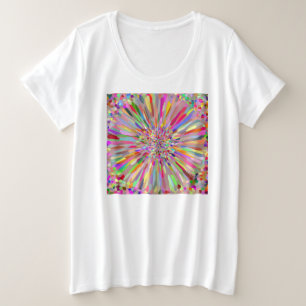 Confetti Flower Summer Plus Size T-Shirt