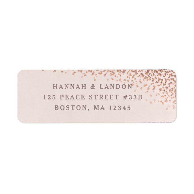 Confetti foil return address label faux foil (Front)