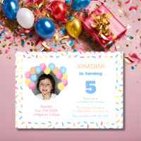 Confetti Frame Balloon Arch Photo Birthday