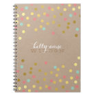 CONFETTI GLAMOROUS cute spot gold coral mint kraft