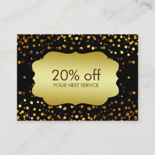 Confetti Gold Coupon Card Discount Gift