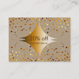 Confetti Gold Coupon Discount Gift Certificate