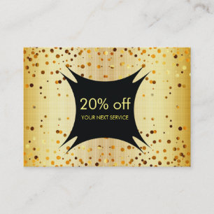 Confetti Gold Coupon Discount Gift Certificate