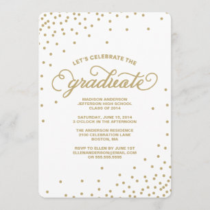 Confetti Graduation Party Invitation