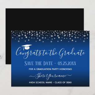 Confetti Graduation Party Save the Date Invitation