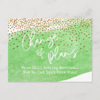 Confetti & Green Change of Plans Postponed Wedding
