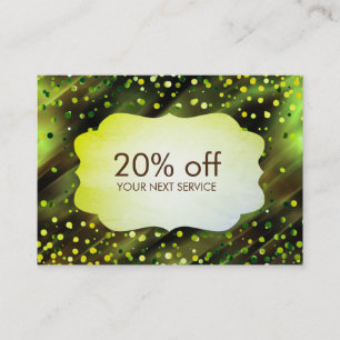 Confetti Green Coupon Card Voucher Discount Gift
