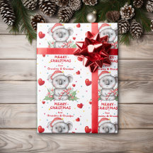 Confetti Heart Koala Grandkids Christmas