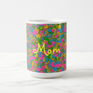 Confetti Hearts Large Coffe Mug