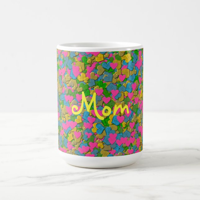 Confetti Hearts Large Coffe Mug (Center)