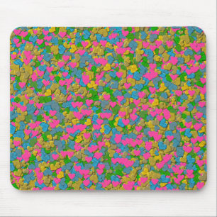 Confetti Hearts Mouse Pad