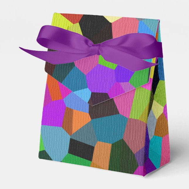Confetti in Jewel Tones Favour Box (Front Side)