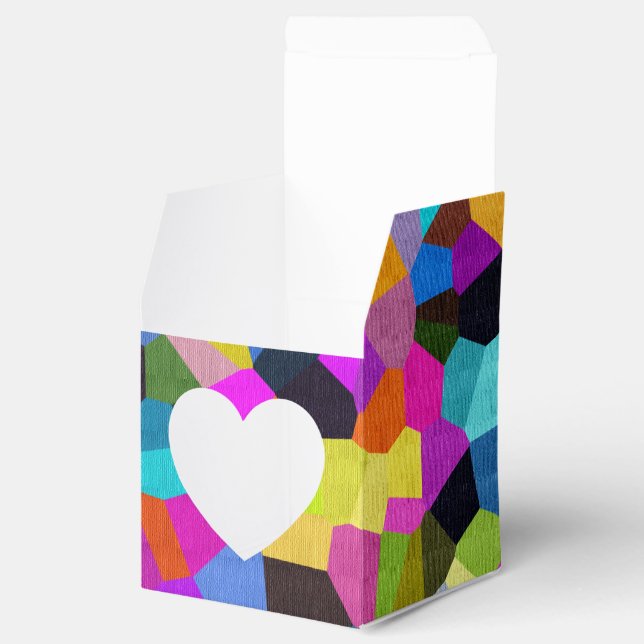 Confetti in Jewel Tones Favour Box (Opened)