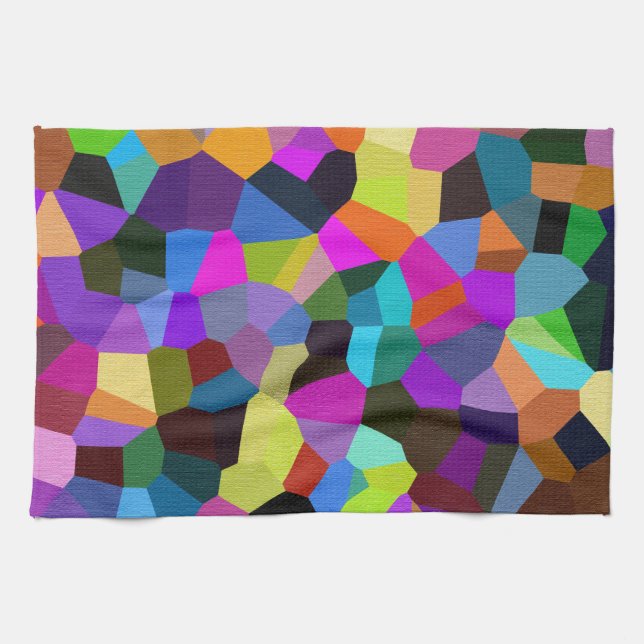 Confetti in Jewel Tones Tea Towel (Horizontal)