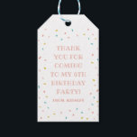 Confetti kids birthday party thank you gift tag<br><div class="desc">A whimsical kids birthday party favour tag featuring rainbow confetti sprinkles.</div>