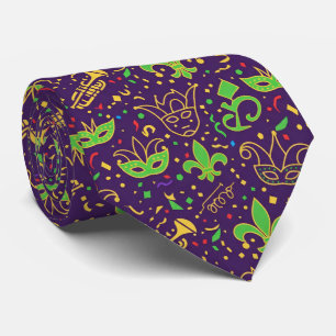 Confetti Kings Mardi Gras Tie