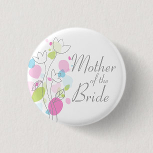 Confetti Mother of the Bride wedding pin / button