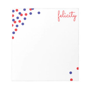 Confetti Name Personalised Notepad