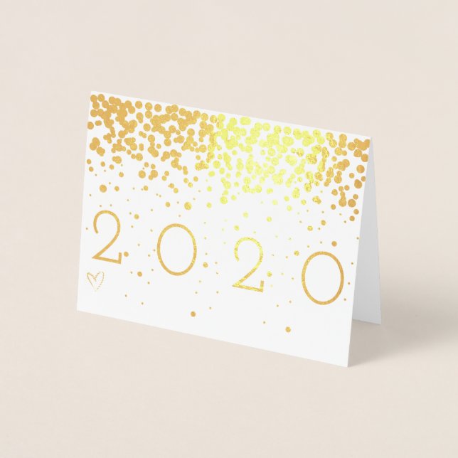 Confetti New Year Foil Card (Front)