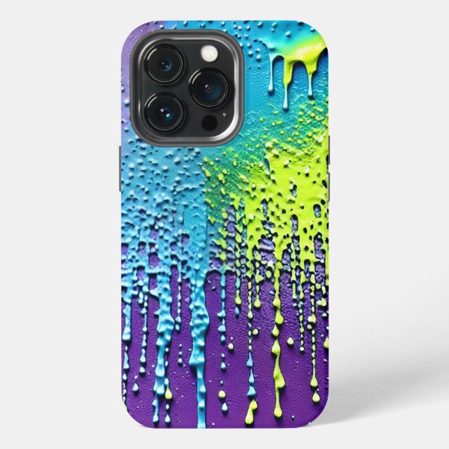 Confetti Paint Dripping Explosion Colour Fun iPhone Case (Back)