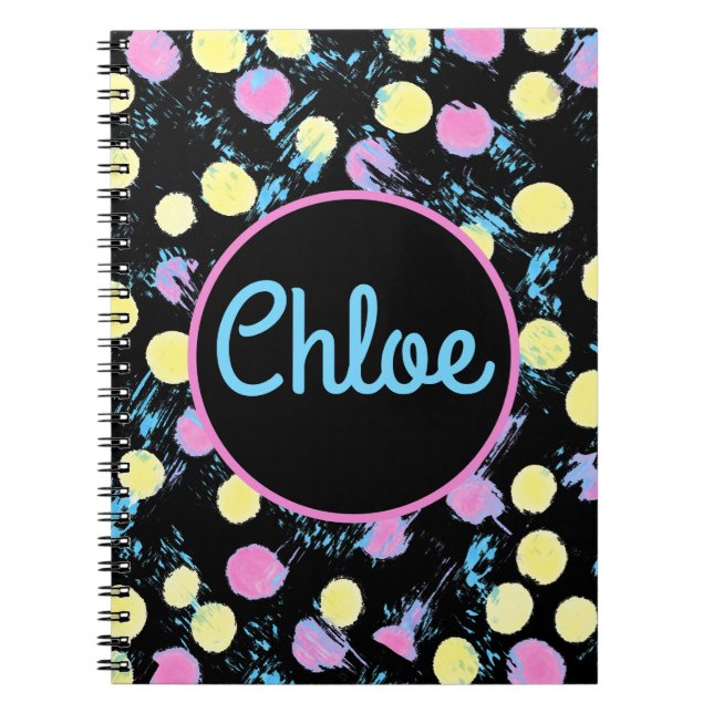 Confetti Paint Splash Multicolor Custom Notebook (Front)