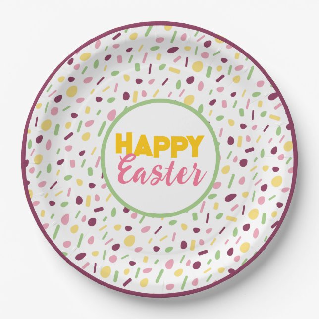 Confetti. Paper Plate (Front)