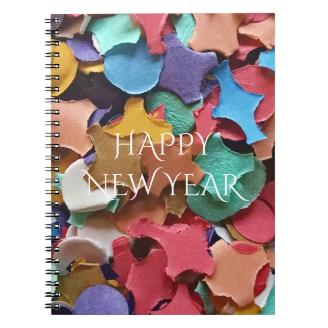 Confetti Party Carnival Colourful Paper Funny Spiral Notebook (Front)
