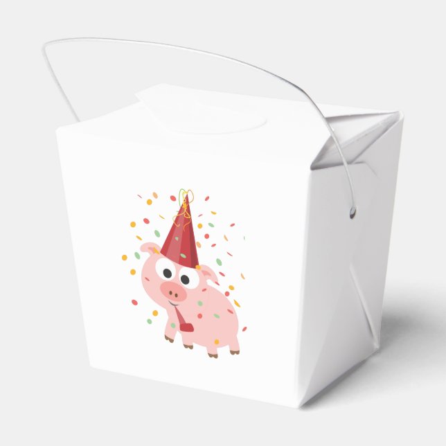 Confetti Party Pig Favour Box (Back Side)