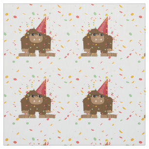 Confetti Party Sasquatch Bigfoot Fabric