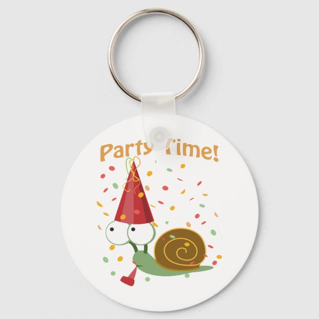 Confetti Party Time! Snail Key Ring (Front)