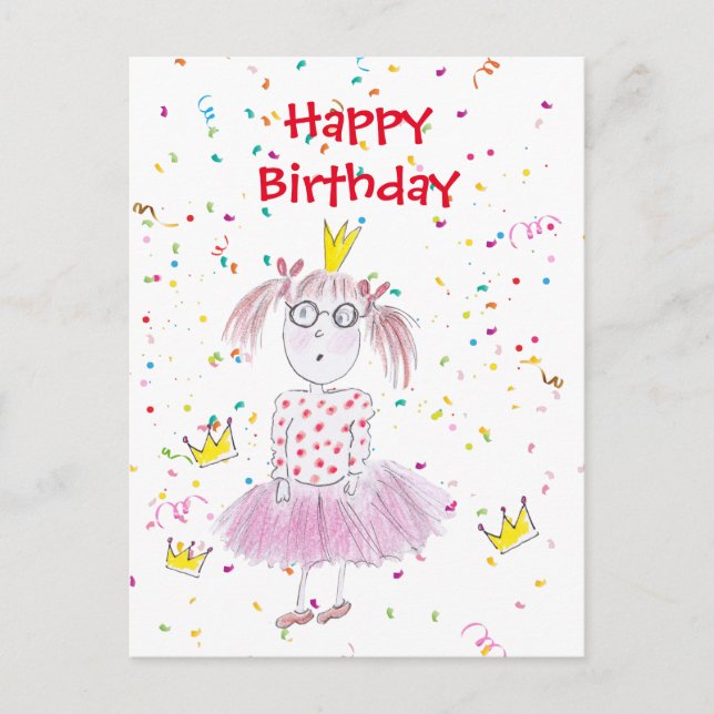 Confetti Party white  Postcard (Front)