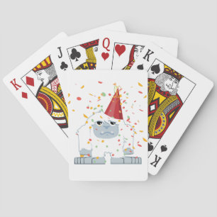 Confetti Party Yeti Playing Cards