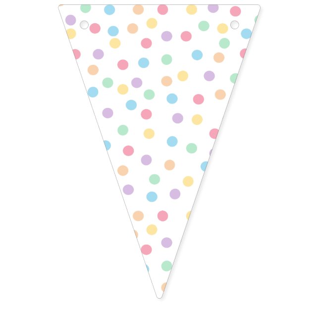 Confetti Pastels (Dots) Bunting (First Flag)