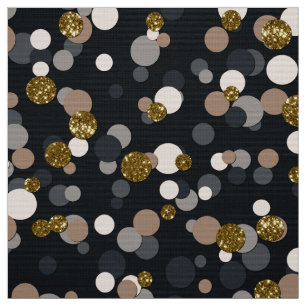 Confetti Peach, Maple, Grey and Gold Glitter  Fabric