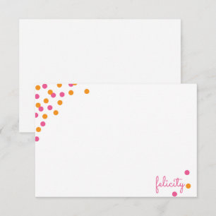 Confetti Personalised Note Cards