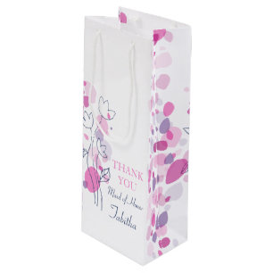 Confetti petals wedding Maid of Honour wine bag