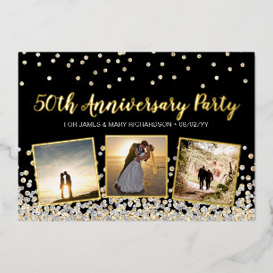 Confetti Photo Collage 50th Anniversary Party
