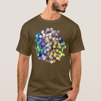 Confetti Plaids Party Rainbow Strong Cobalt T-Shirt
