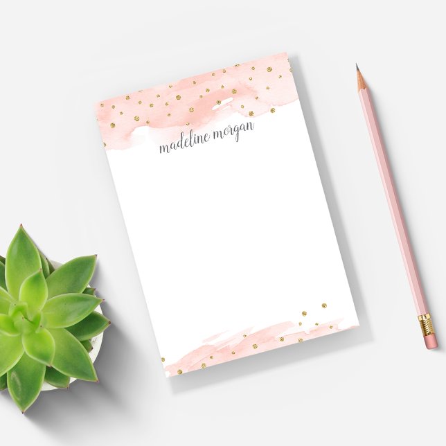 Confetti Pop | Blush | Personalized Post-it Notes (Creator Uploaded)