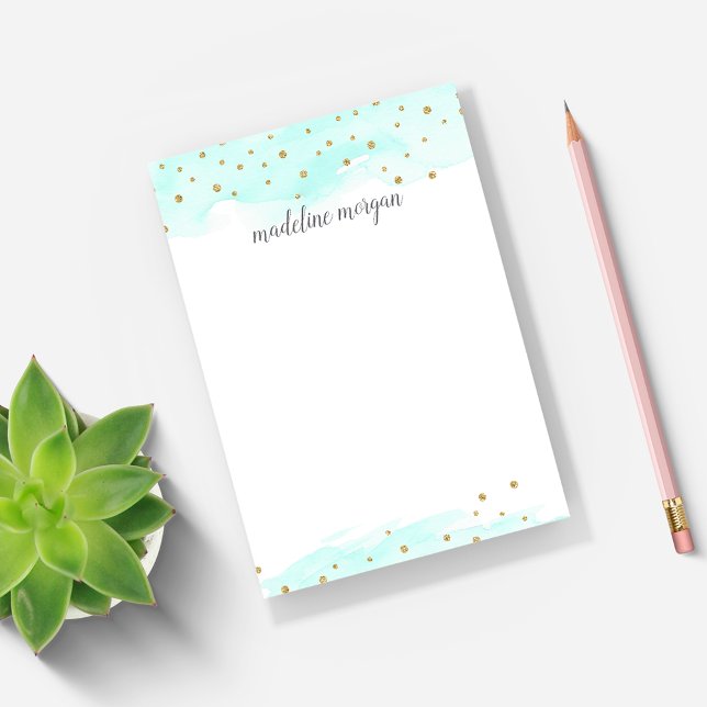 Confetti Pop | Mint | Personalised Post-it Notes (Creator Uploaded)