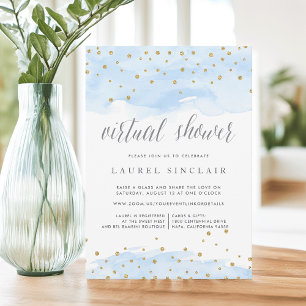 Confetti Pop   Virtual Bridal or Baby Shower Invitation
