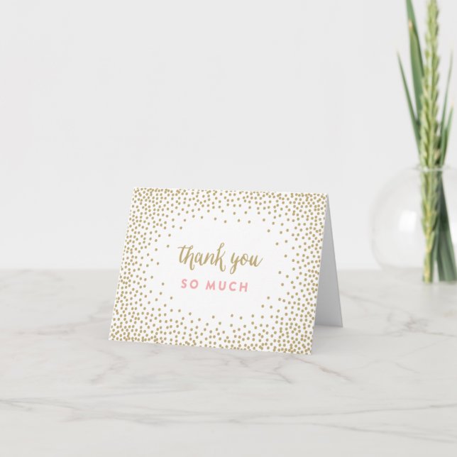 Confetti Shower | Thank You Note Card (Front)